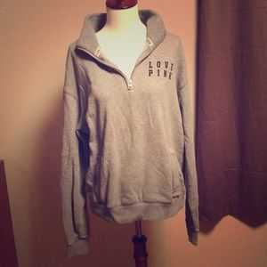 FINAL PRICE! Quarter zip PINK hoodie